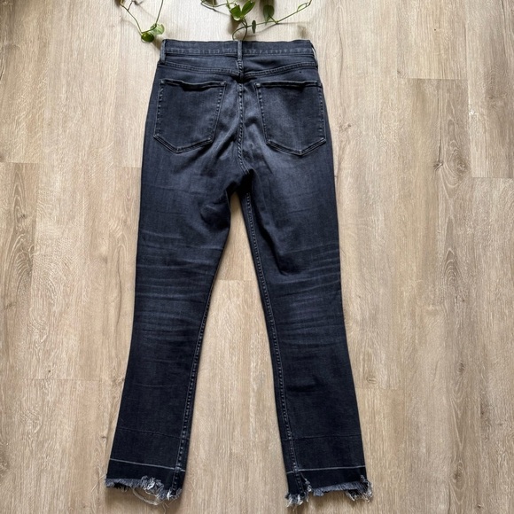 3X1 Size 26 Shelter Straight Crop Jeans In Black High Rise Raw Chewed Hem - Picture 7 of 7